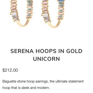 Melissa Lovy unicorn gold hoops